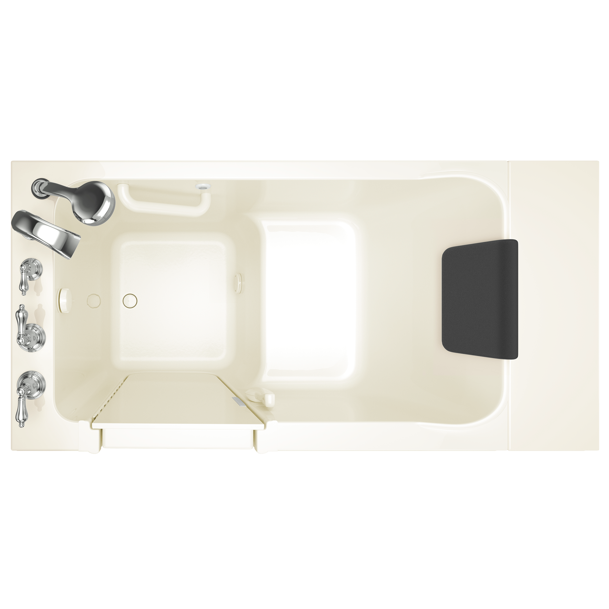 Acrylic Luxury Series 30 x 51  Inch Walk in Tub With Soaker System   Left Hand Drain With Faucet WIB LINEN
